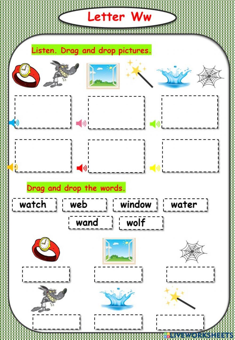 1696342 | Letter W | Ms_Appleberry | LiveWorksheets