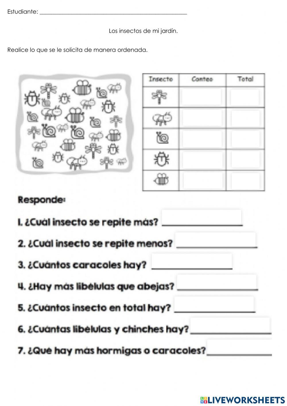 Los insectos de mi jardín