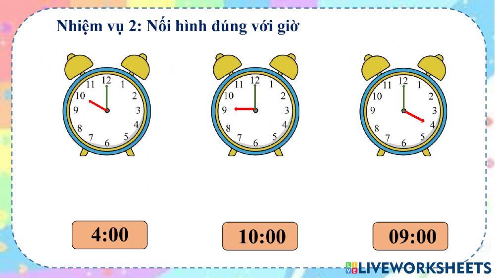 Xem giờ đúng trên đồng hồ