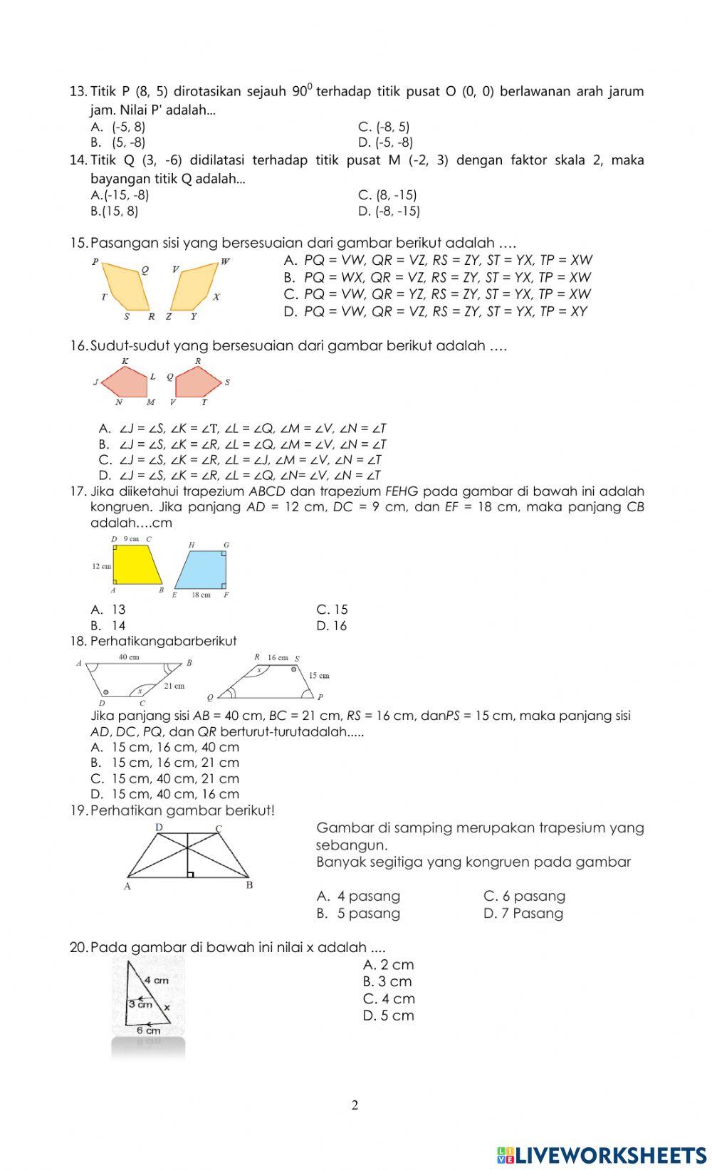 Penilaian akhir semester matematika