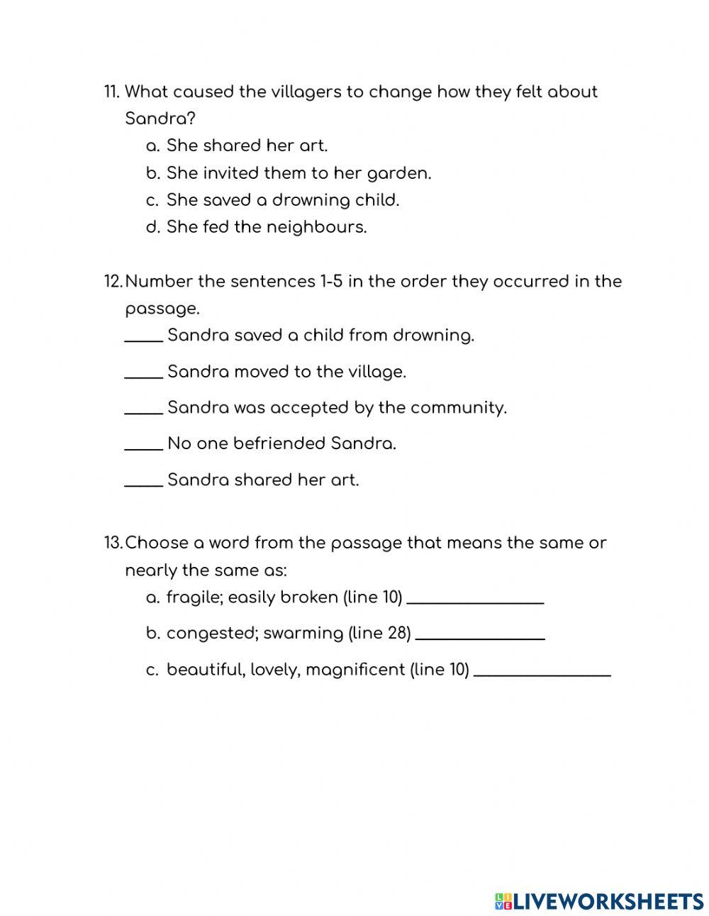 The Outsider Comprehension