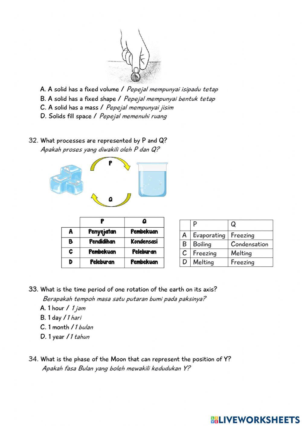 KUIZ SAINS AKHIR TAHUN - TAHUN 5 DLP part 2