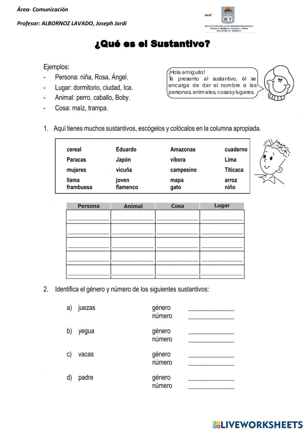 ¿Qué es el Sustantivo?