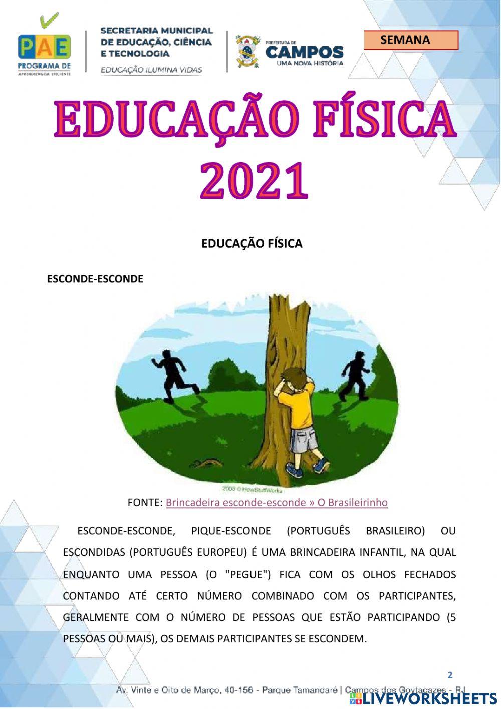 Jogos populares do Brasil worksheet