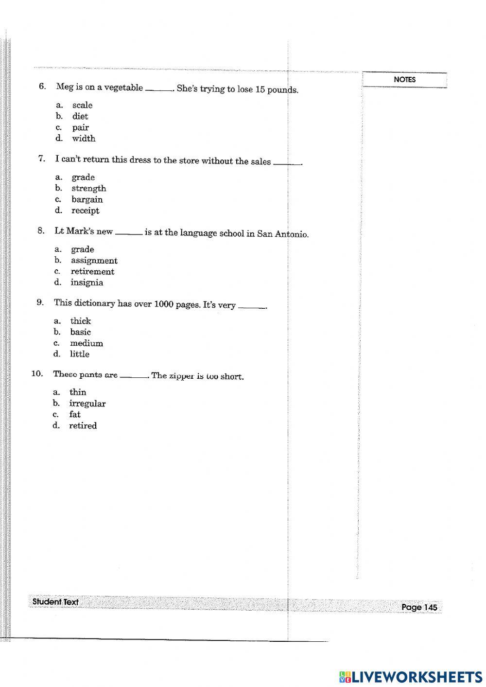 NIALC Vol. 4 Lesson 11 Vocabulary Review
