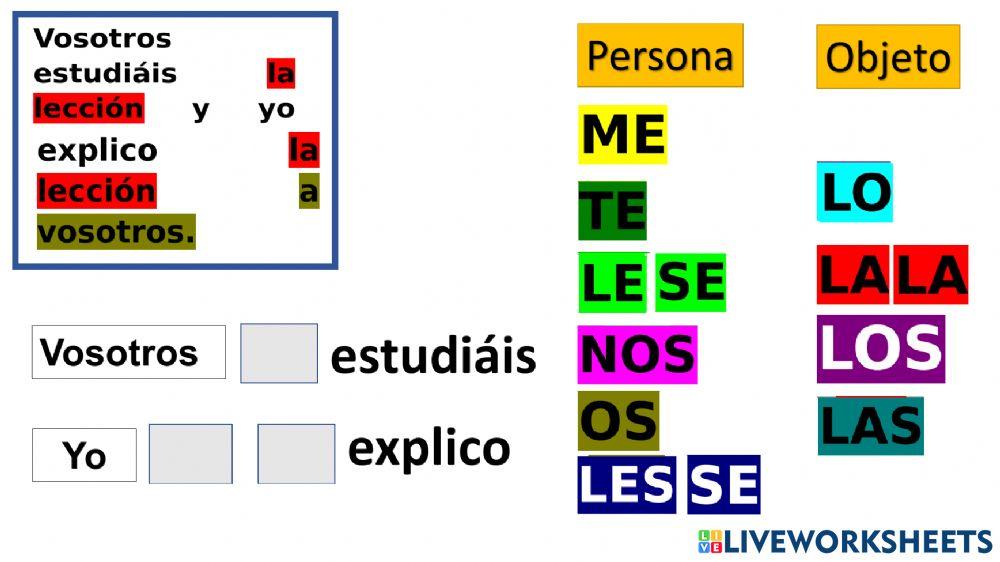 Puzzle de pronombres