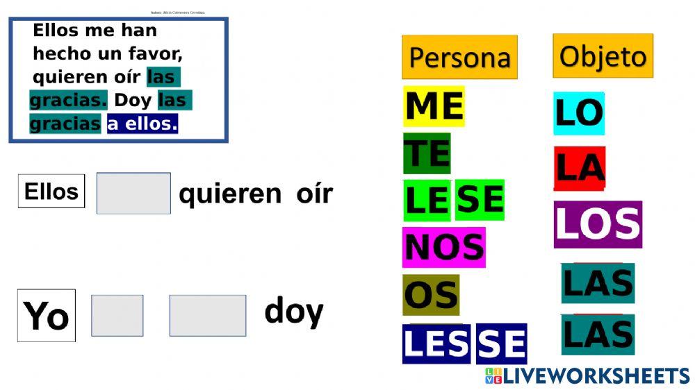 Puzzle de pronombres