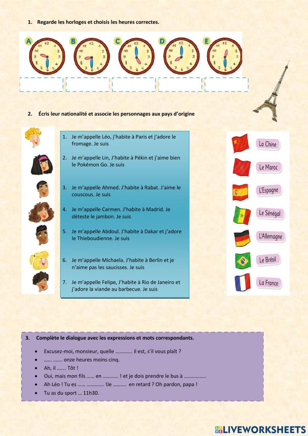 Prueba francés 1T 6º