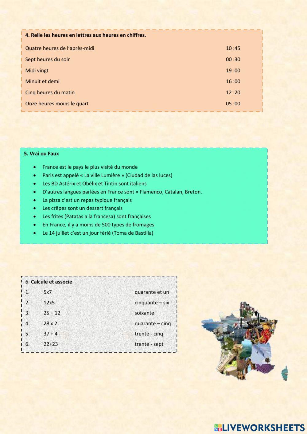 Prueba francés 1T 6º