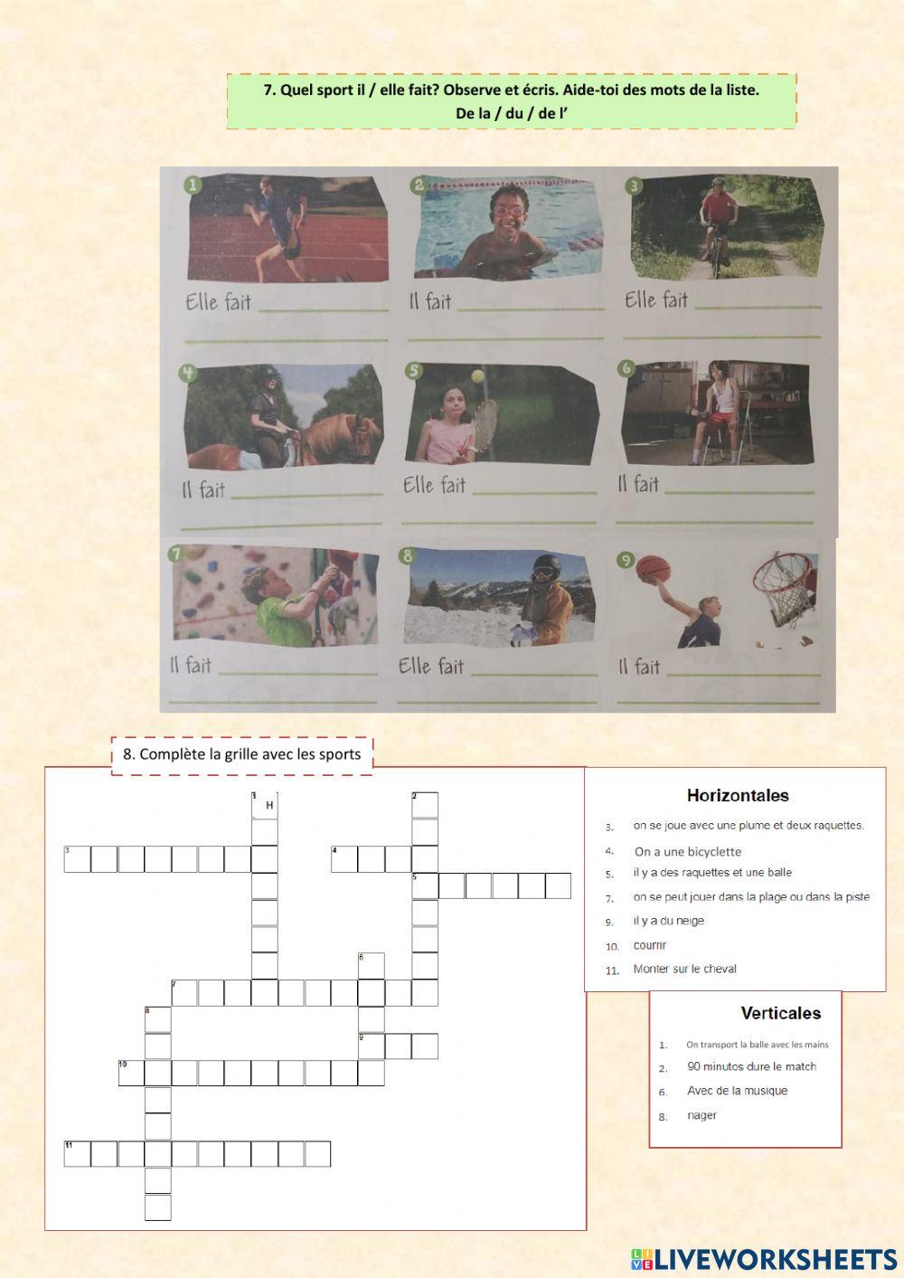 Prueba francés 1T 6º