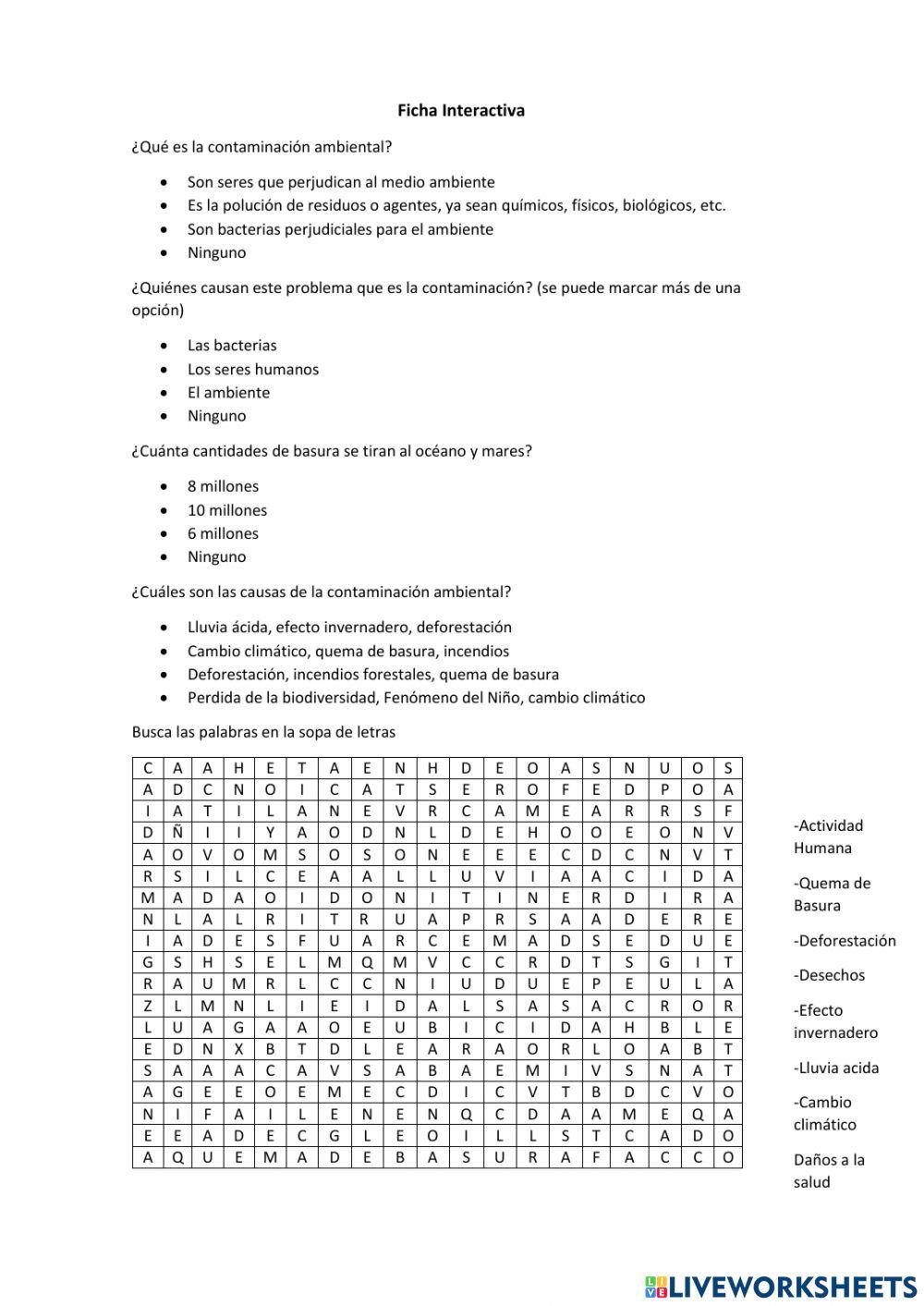 Contaminación ambiental