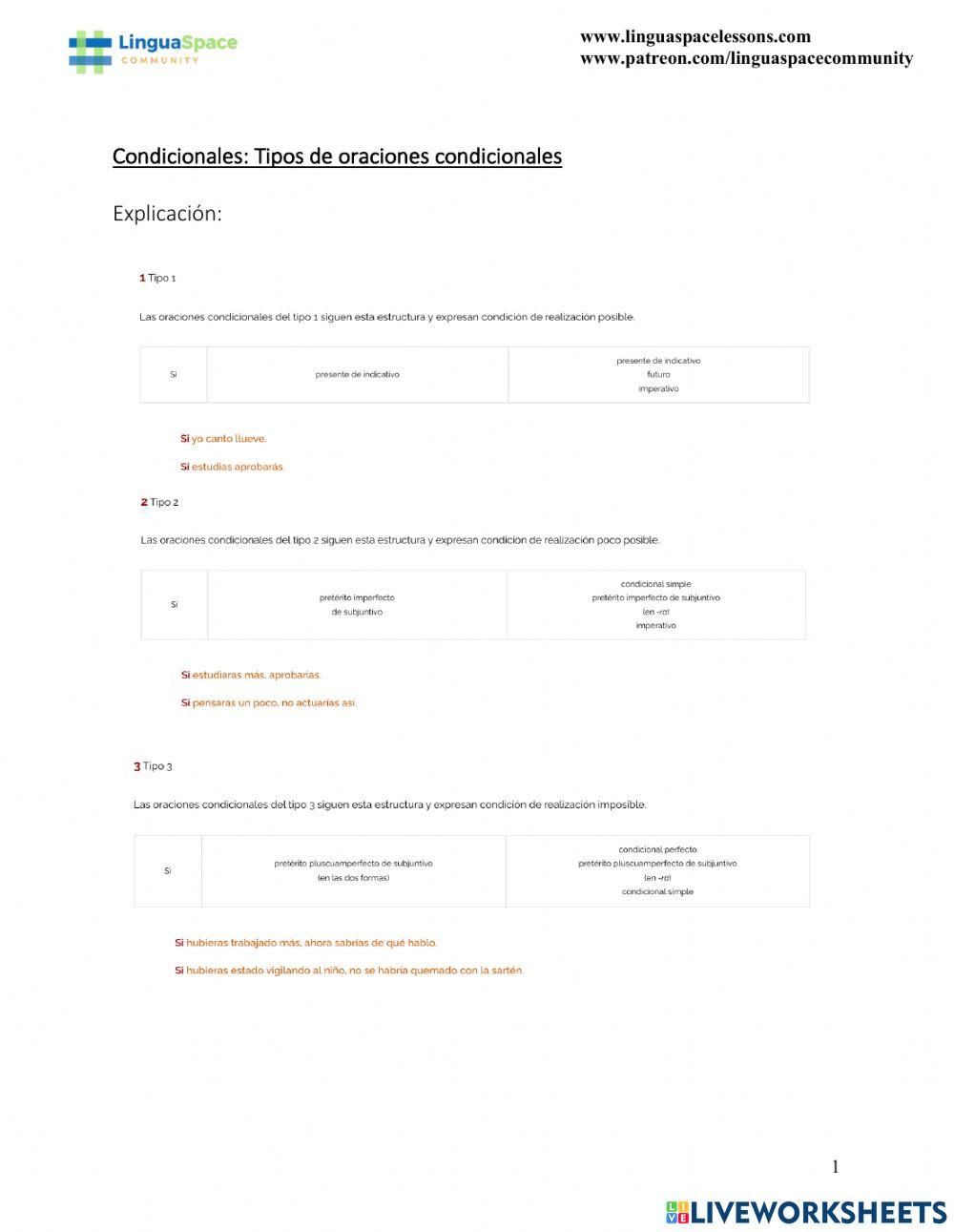 Tipos de condicional