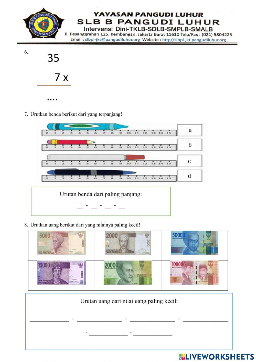 Latihan PAS Matematika 2
