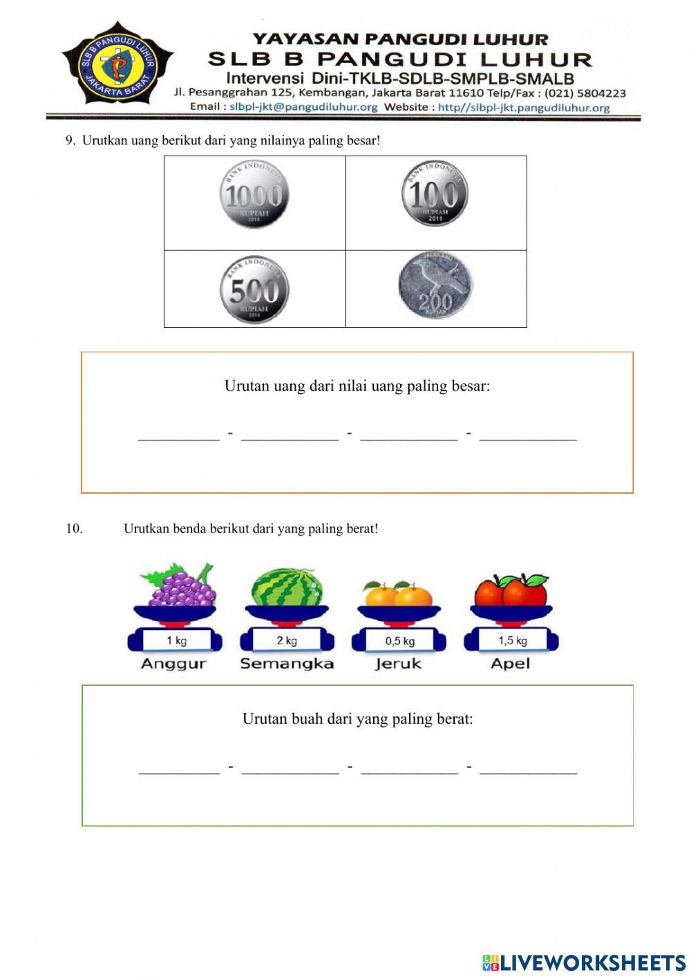 Latihan PAS Matematika 2