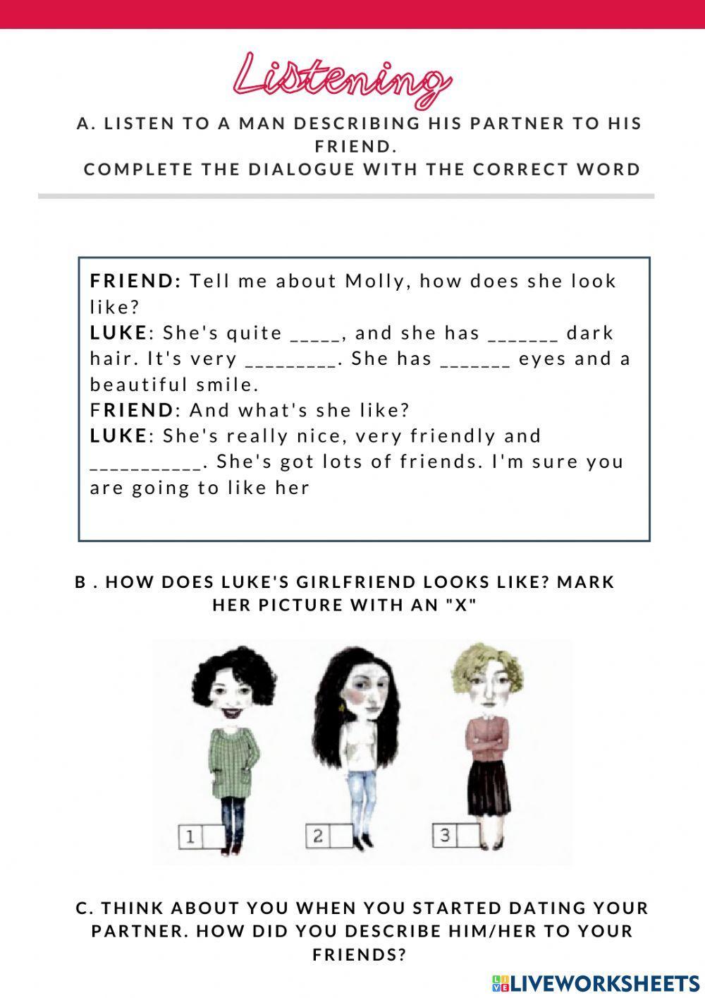 Personality adjectives