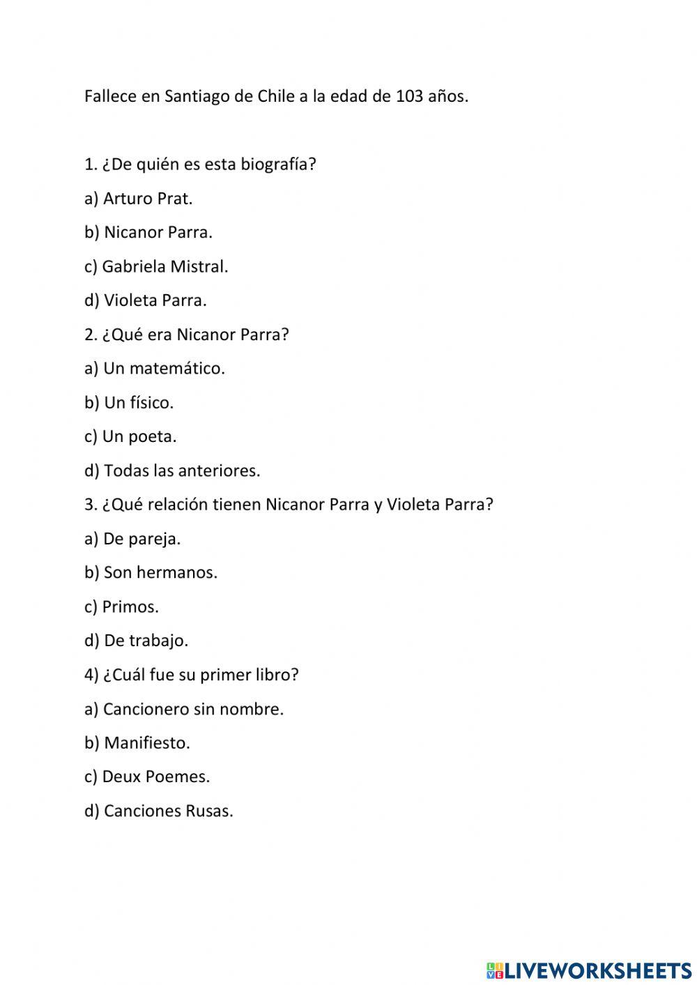 Actividad asincrónica: Biografía