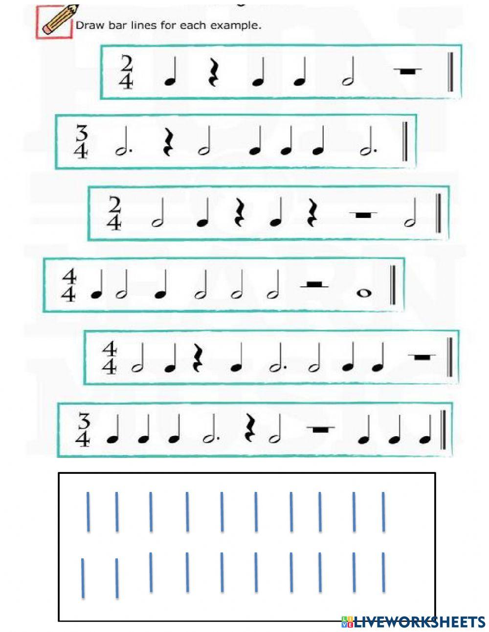 Rhythmic Pattern and Bar lines