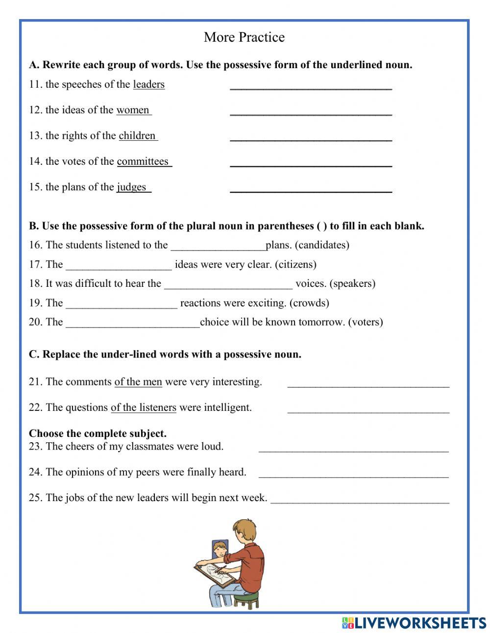 Plural Possessive Nouns