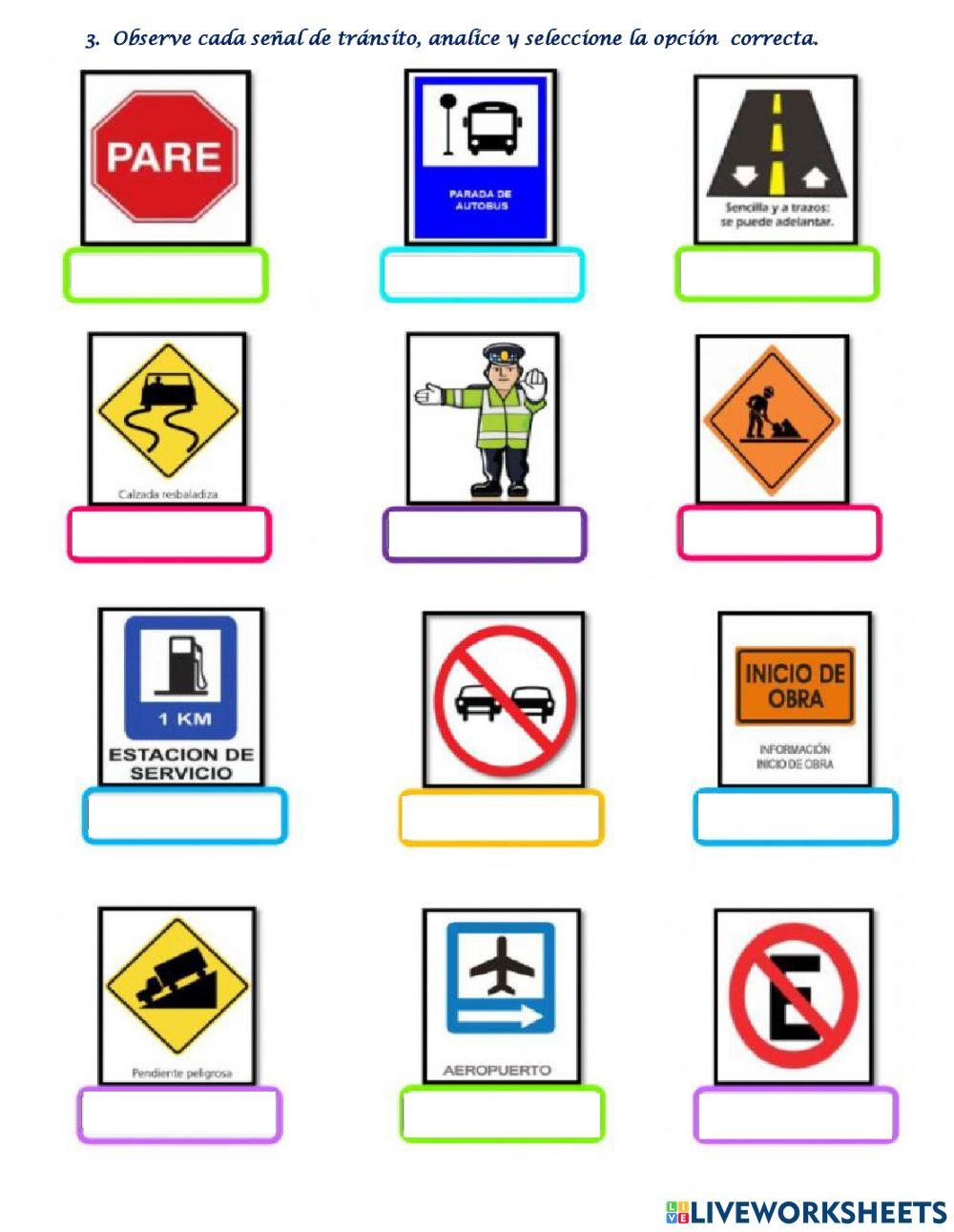 Las señales de tránsito