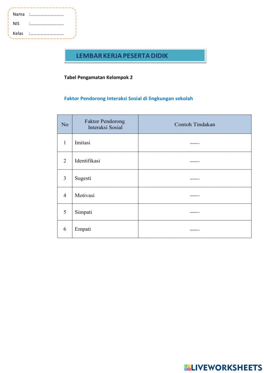 Lkpd hubungan sosial pengamatan