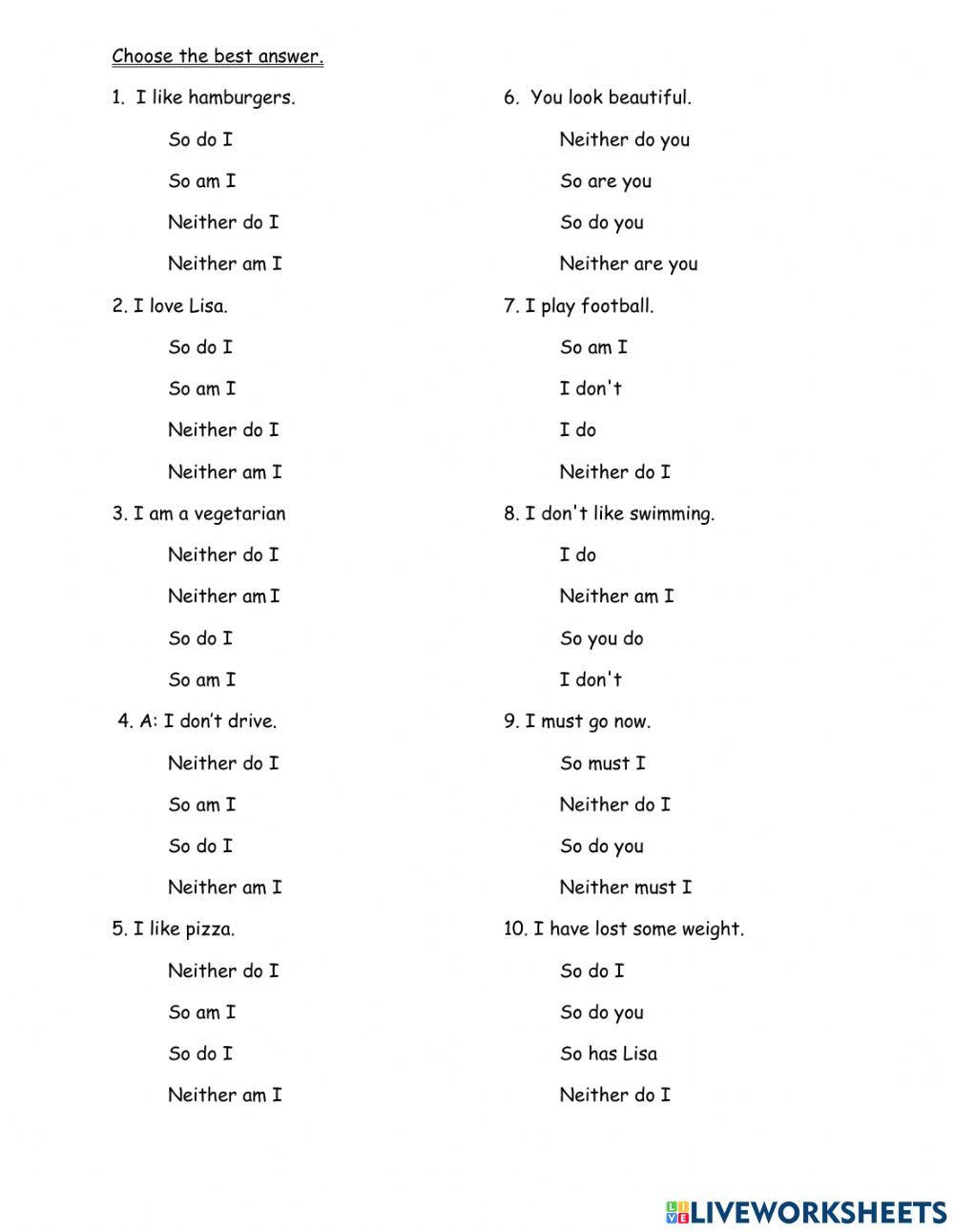Exercise so d free interactive worksheets 3467365