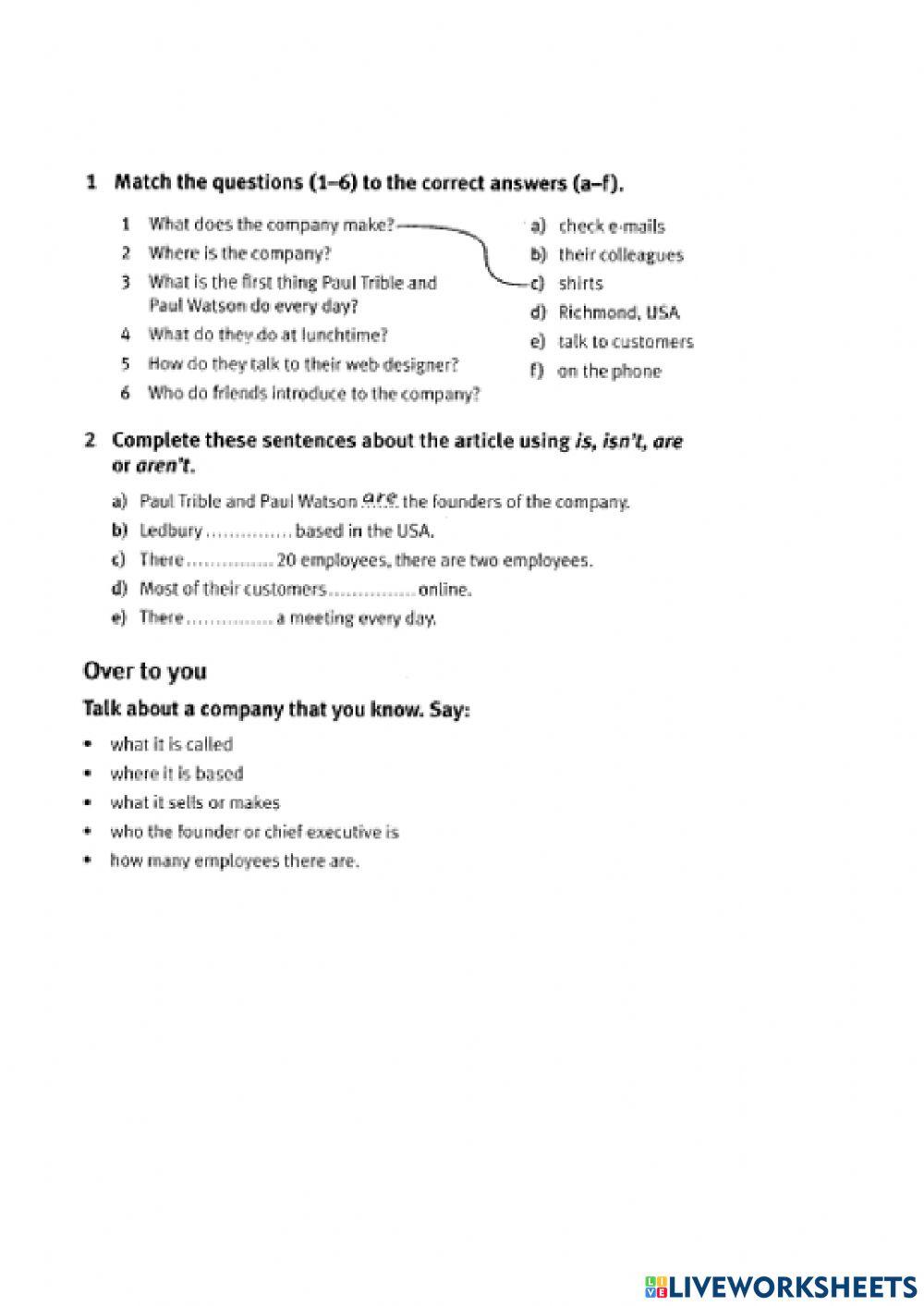Market Leader-Unit 1-Test Bank:Reading