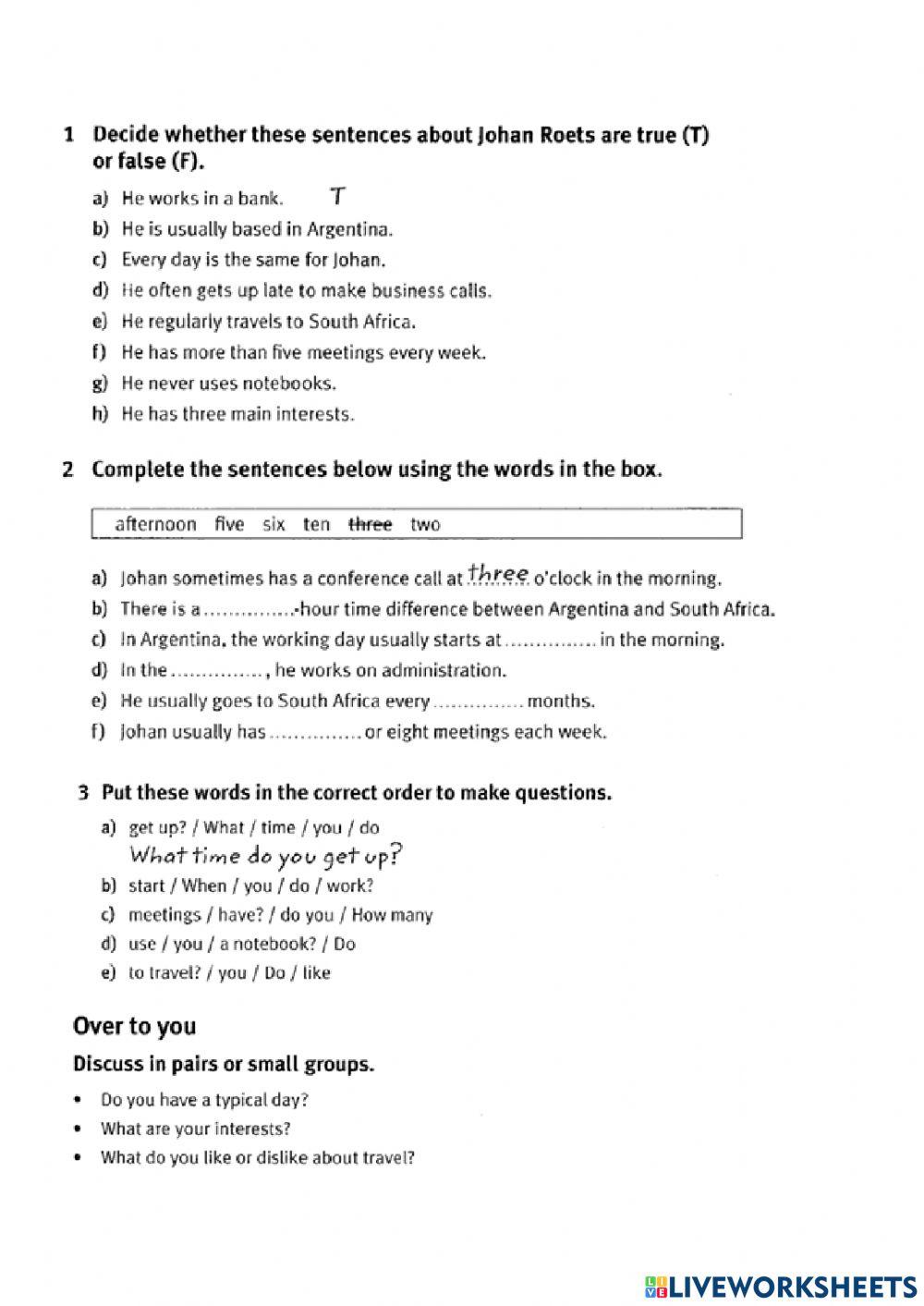 Market Leader I-Unit 2-Test Bank: Reading