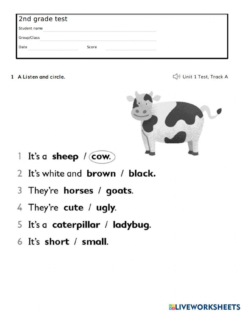 English test 2n… | Free Interactive Worksheets | 5230152