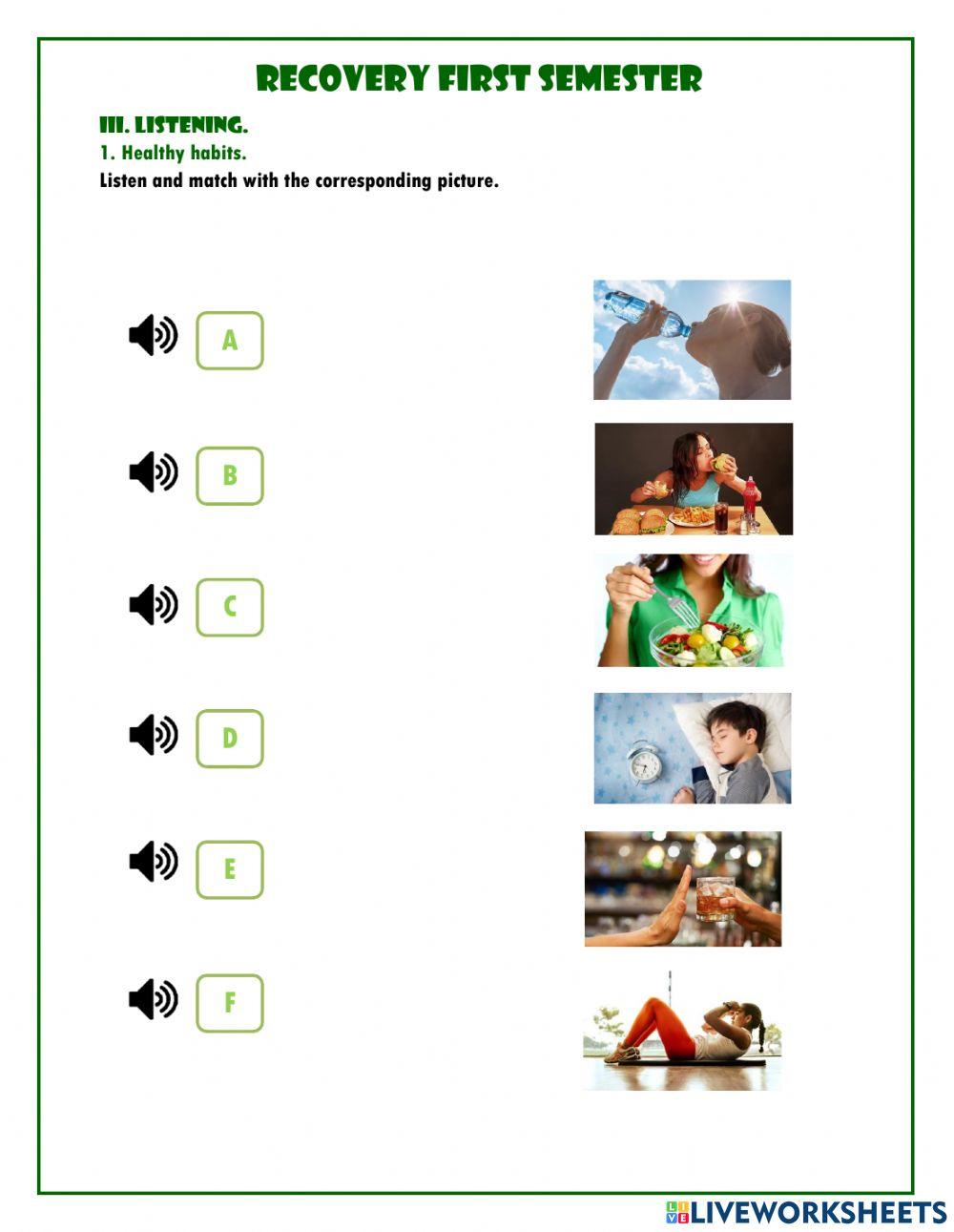 Recovery first semester 7°