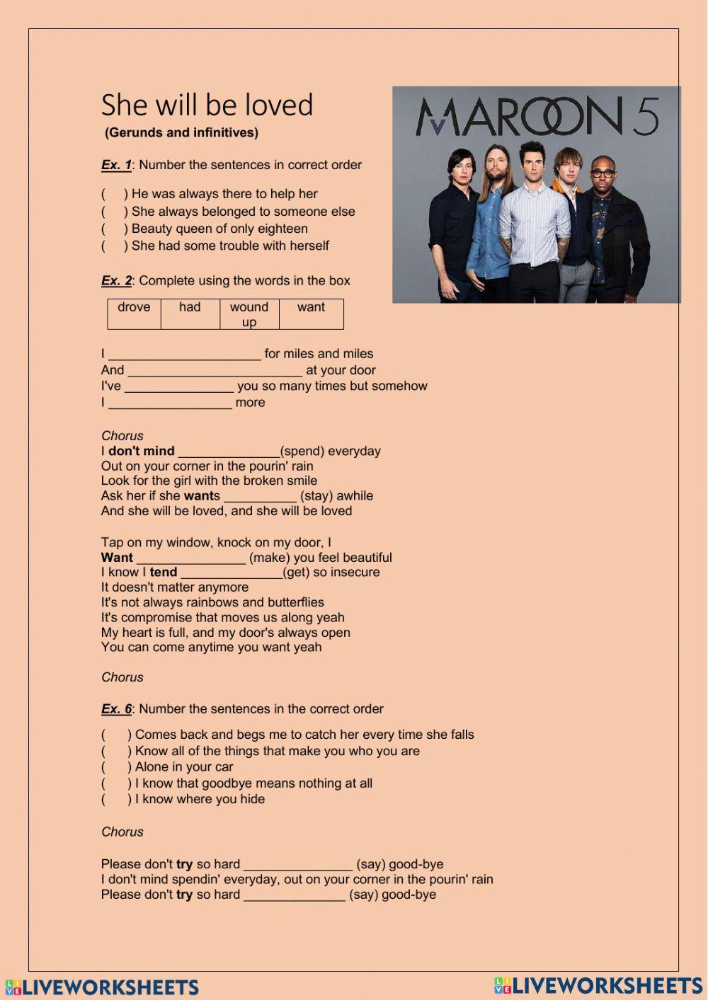 She will be loved - Maroon 5