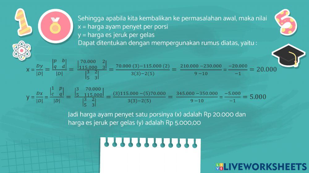 Determinan matriks 2x2