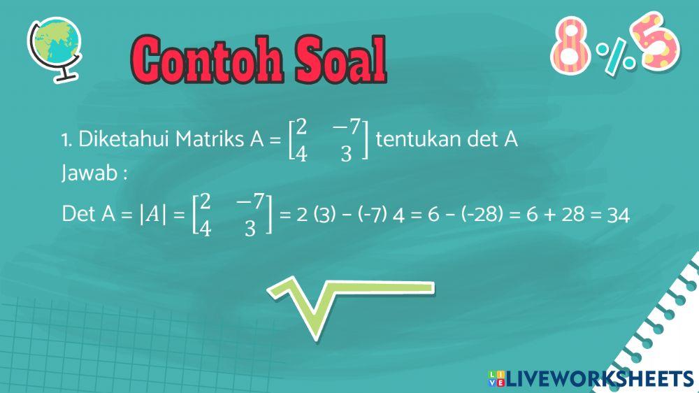 Determinan matriks 2x2