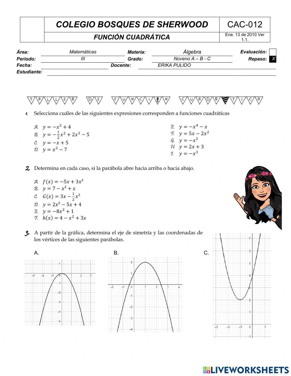 Función Cuadrática