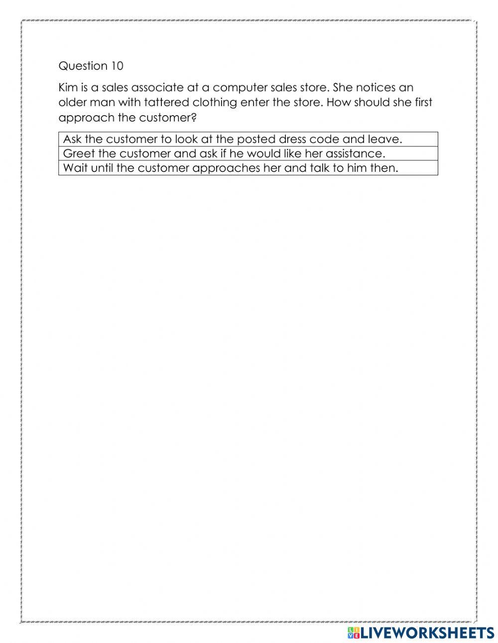 Worplace Readiness Quiz