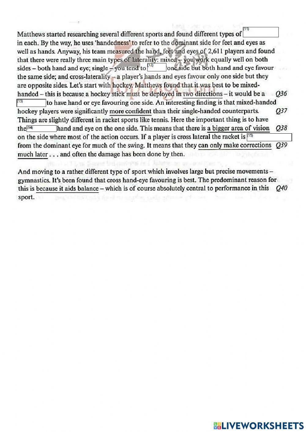 C7 t2 s4 left right handedness + gaps