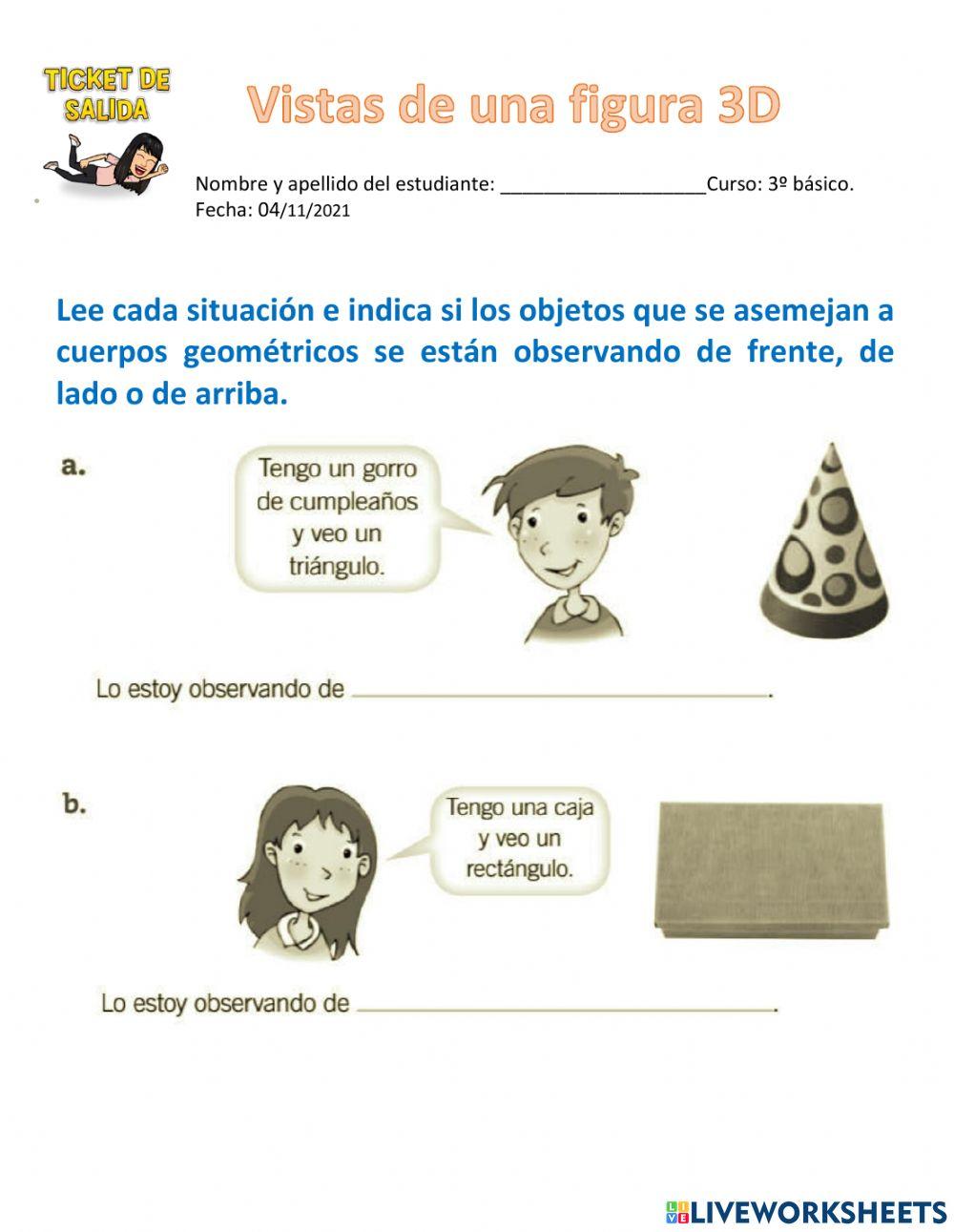 Vistas de una figura 3D