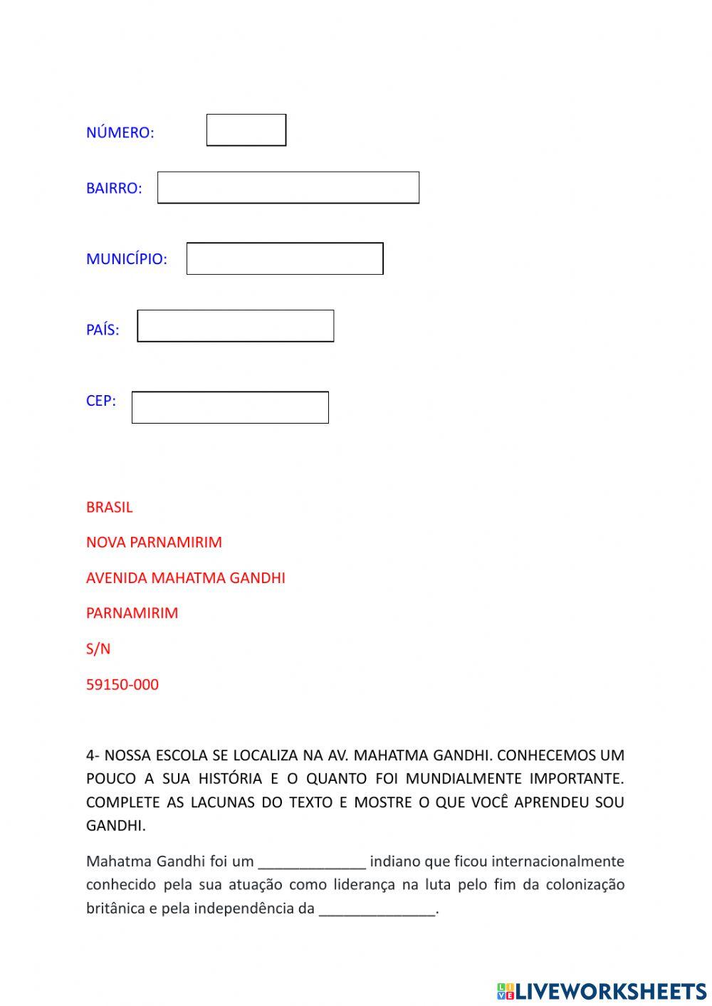 Atividade interdisciplinar