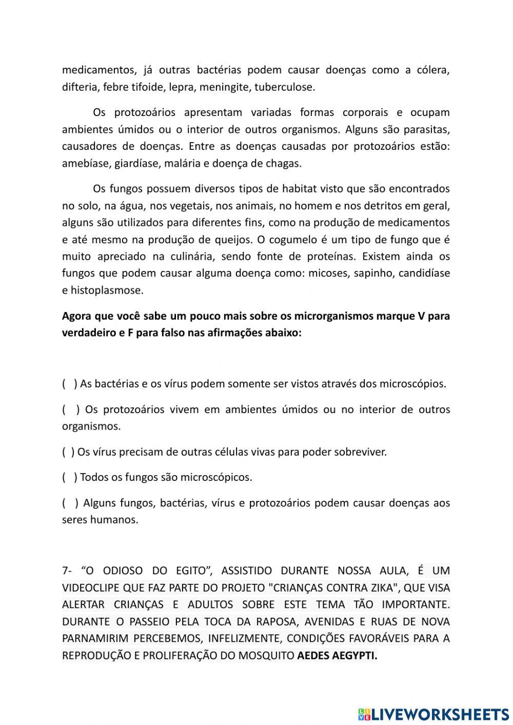 Atividade interdisciplinar