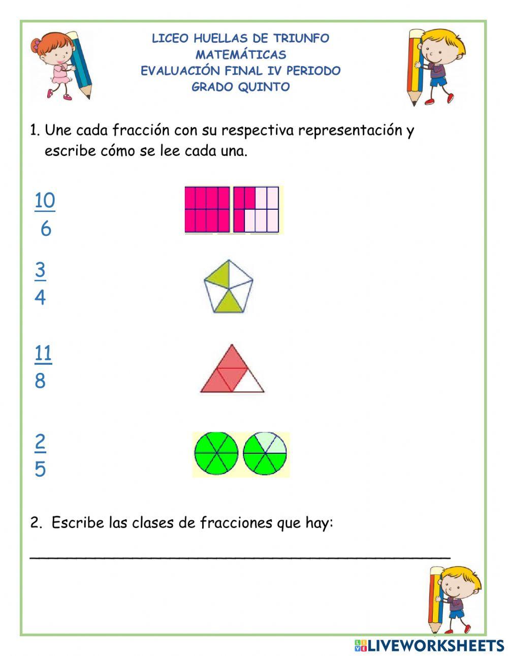 Evaluación de Matemáticas