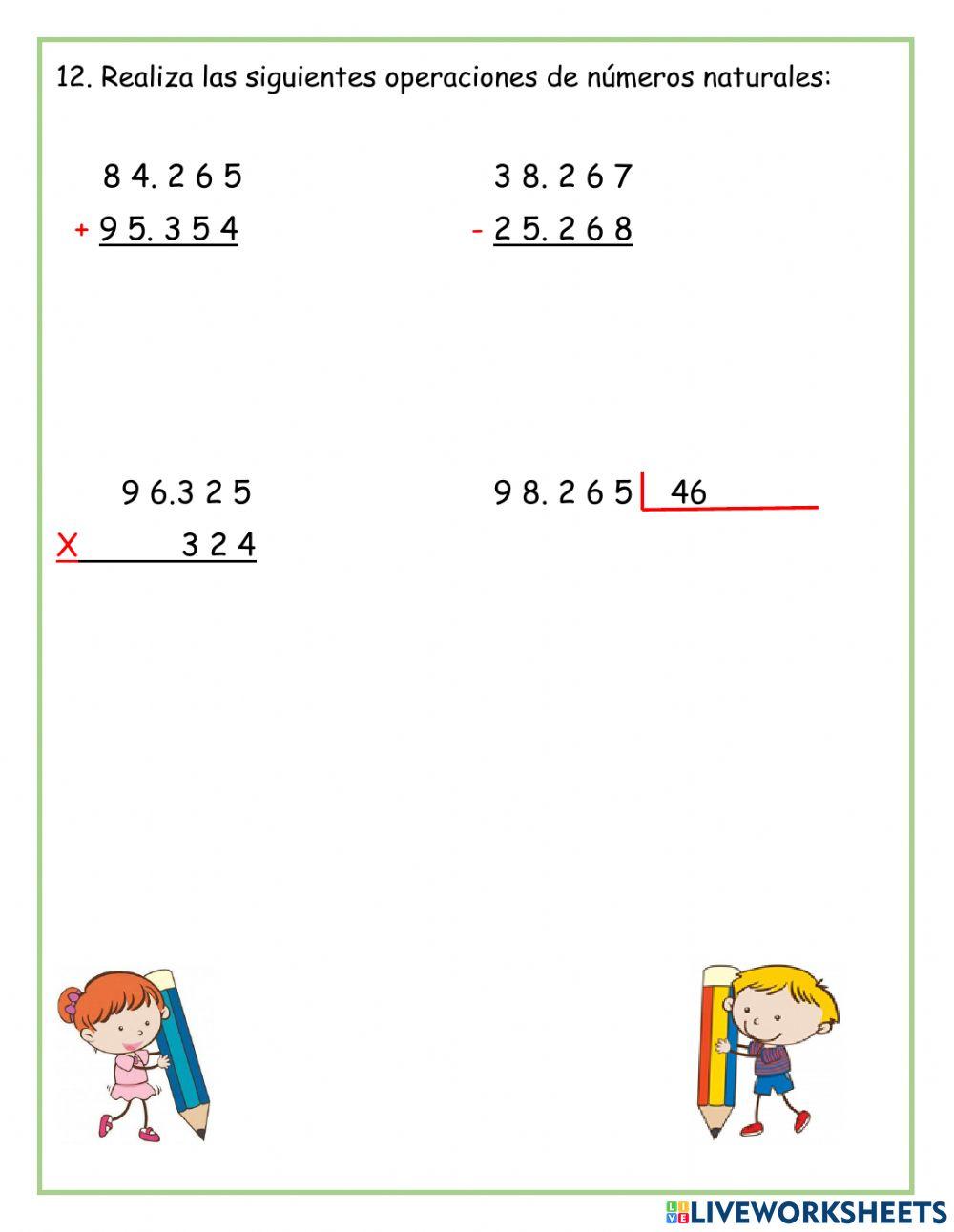 Evaluación de Matemáticas