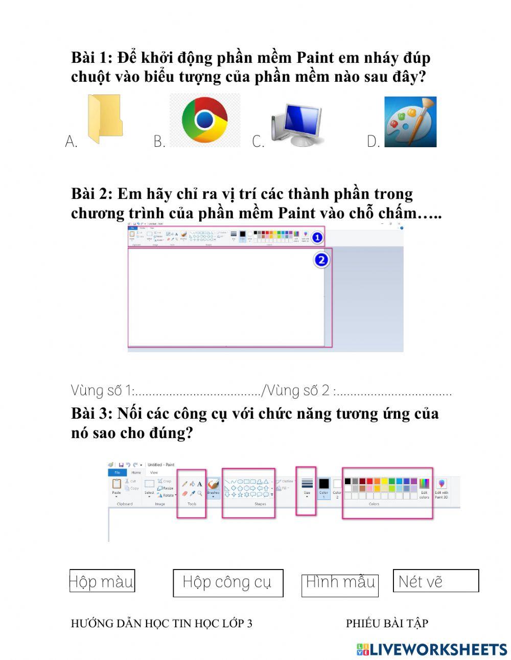 Bài 1: Làm quen với phần mêm học vẽ