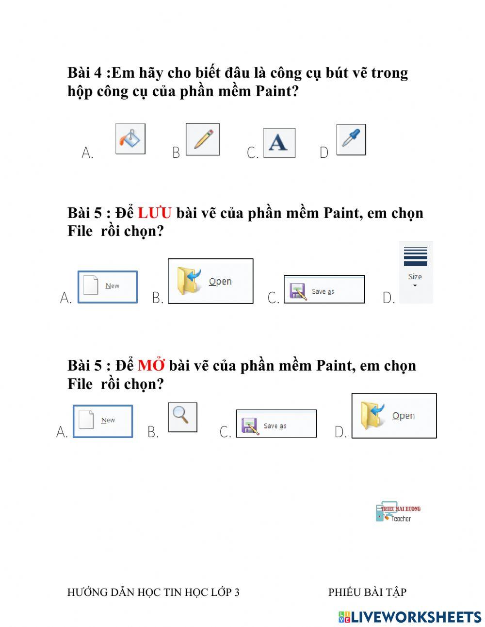 Bài 1: Làm quen với phần mêm học vẽ