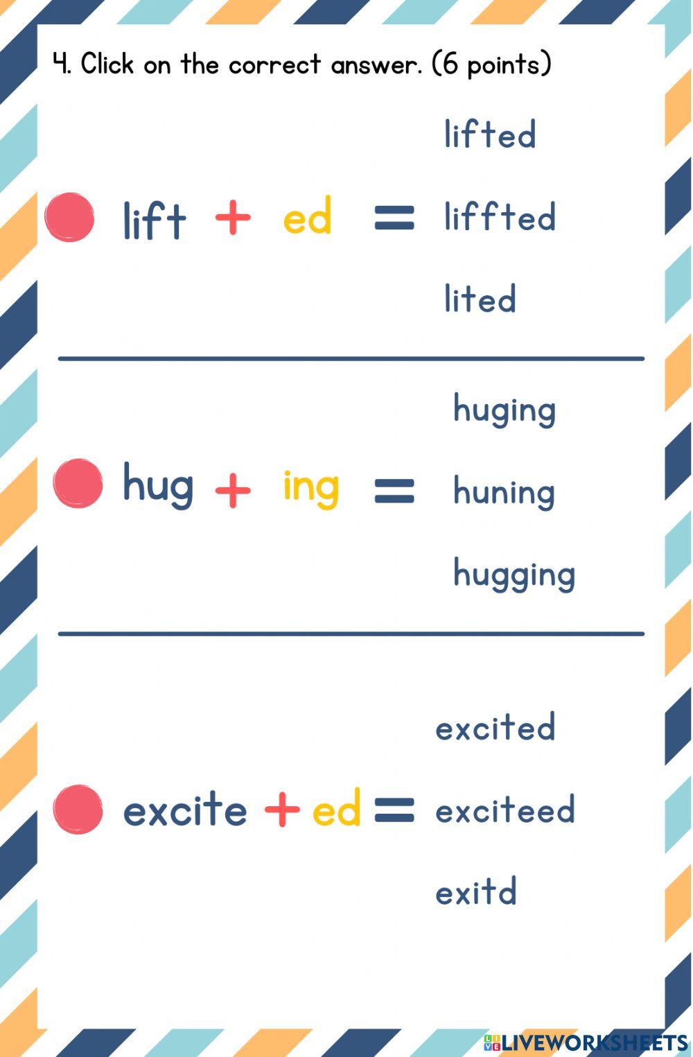 Spelling test units 1 to 5