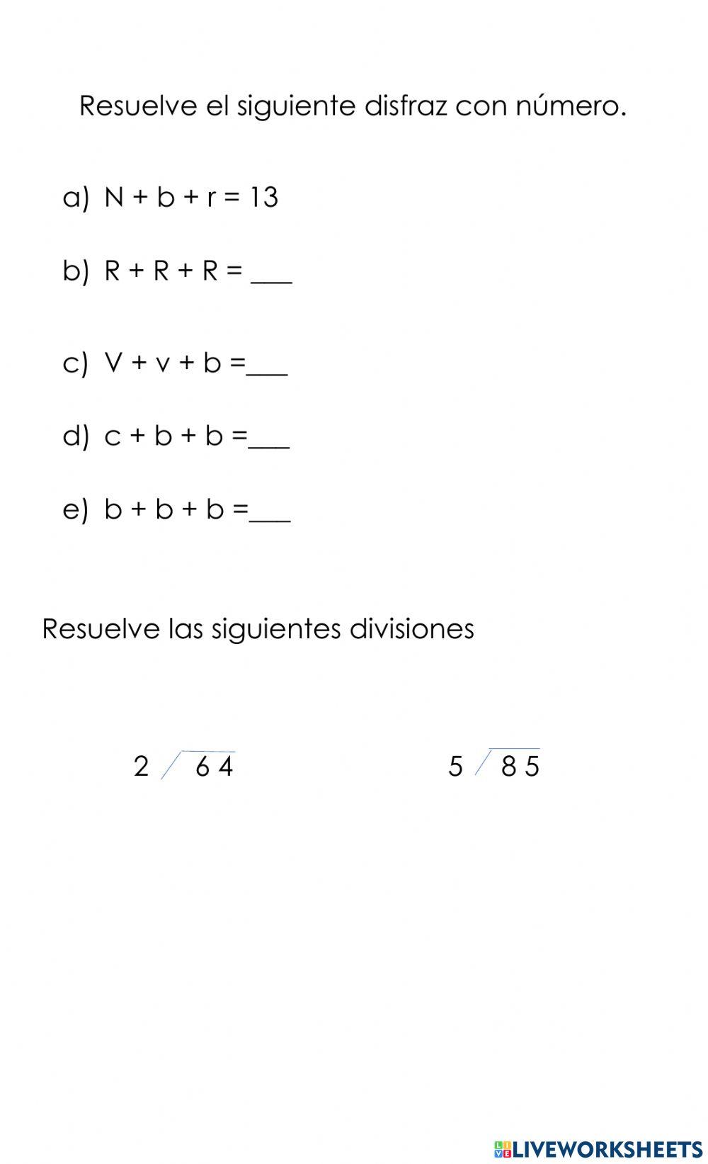 Examen de matemáticas