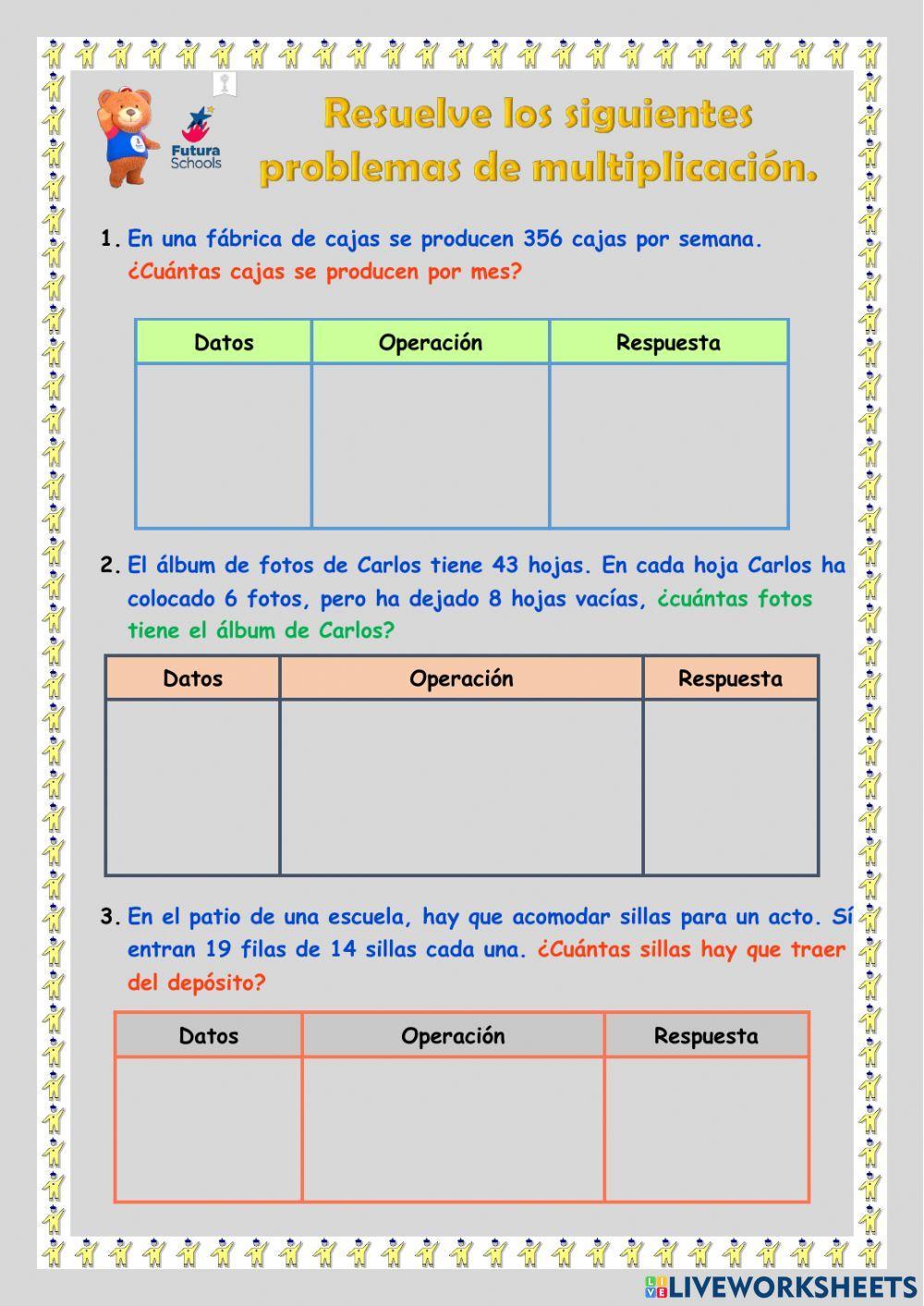 Problemas de Multiplicación