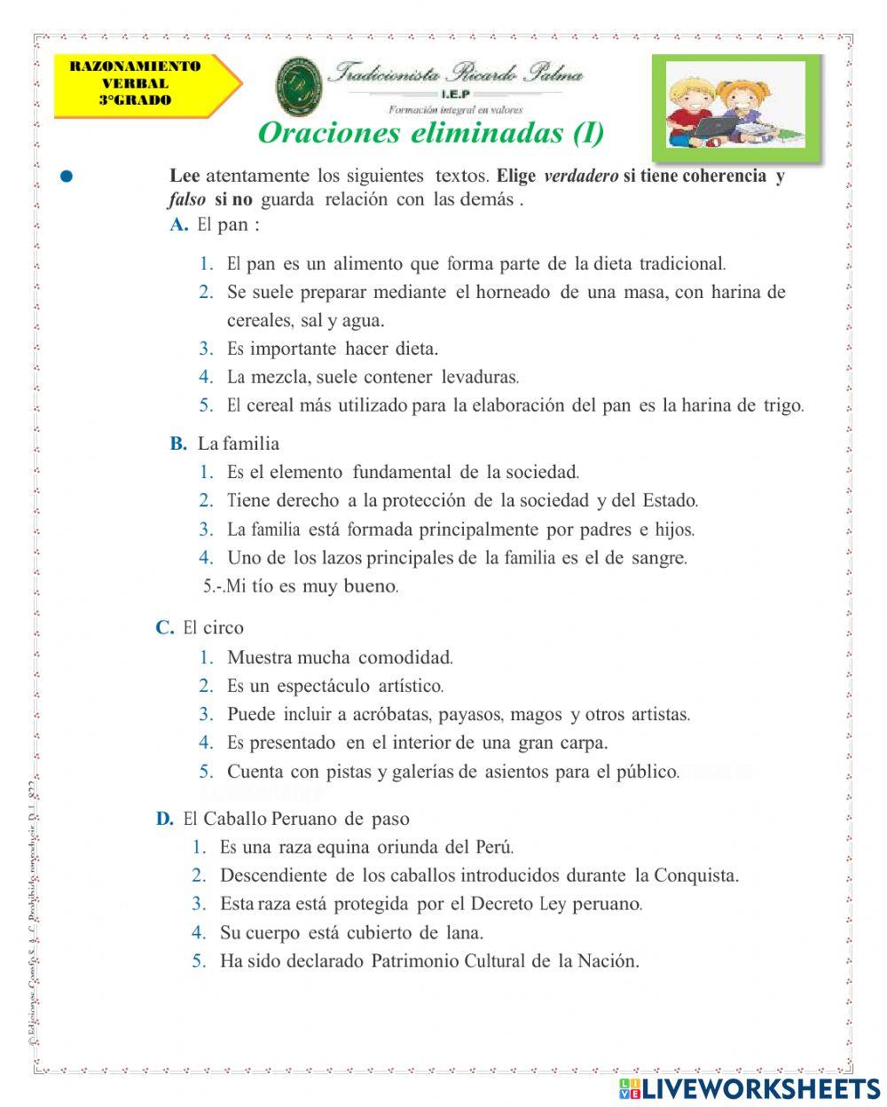 Ficha de razonamiento verbal