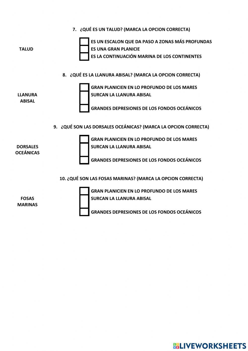 Formas de la corteza terrestre