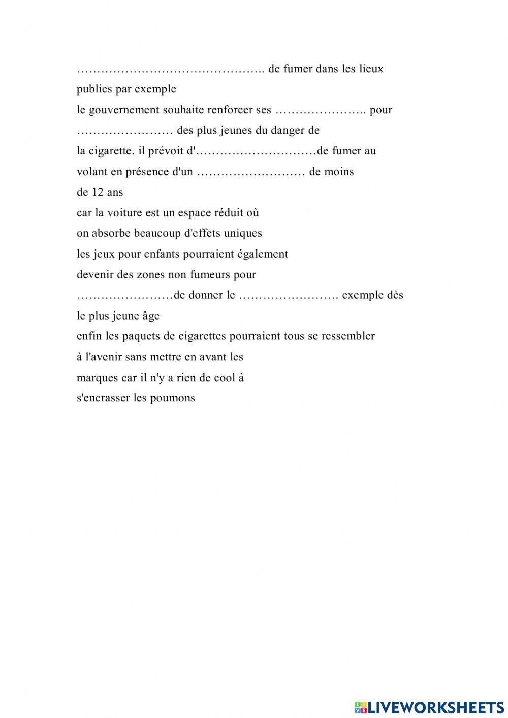 Tabac video un jour une question