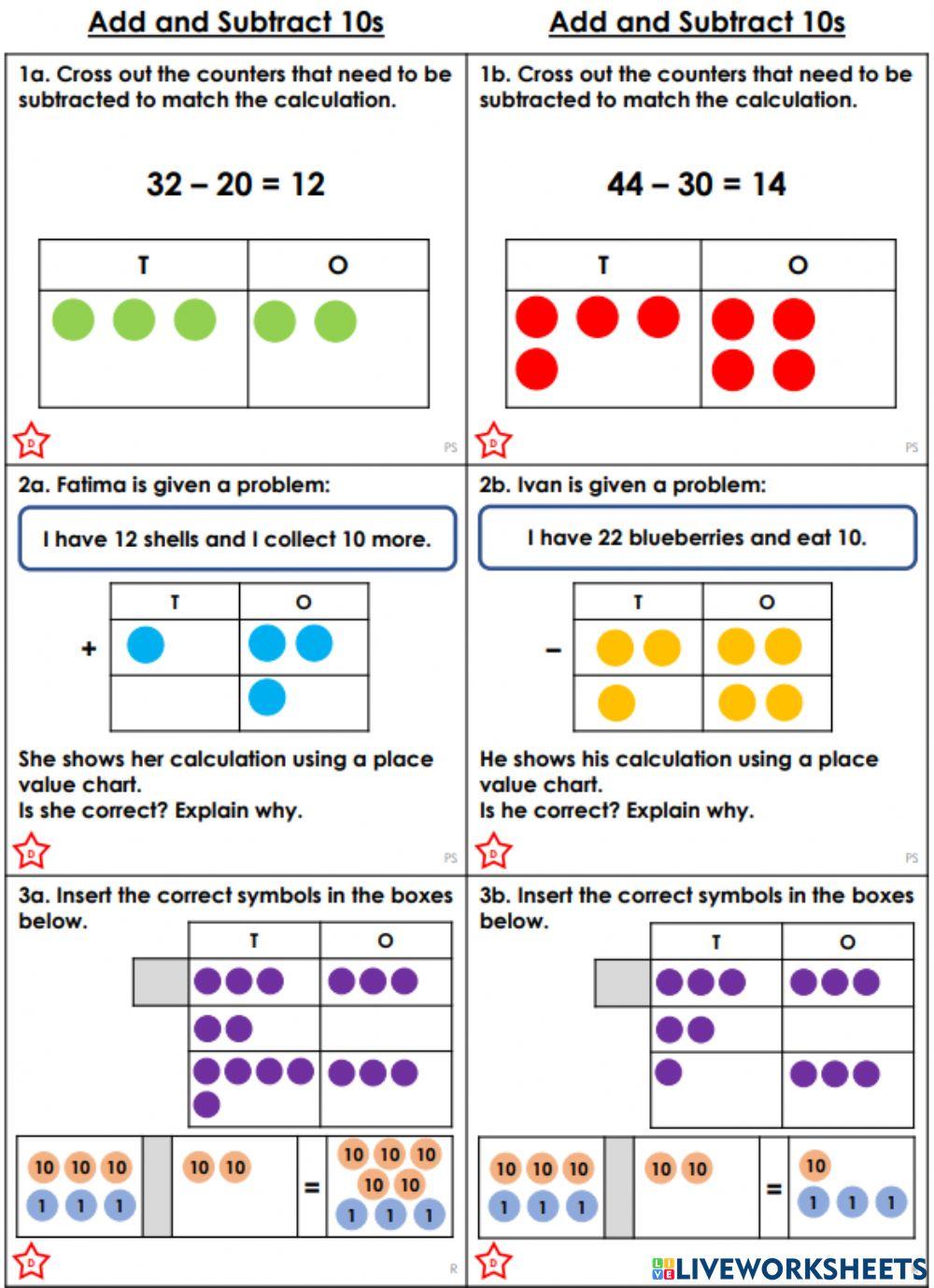 Maths Subtraction worksheet