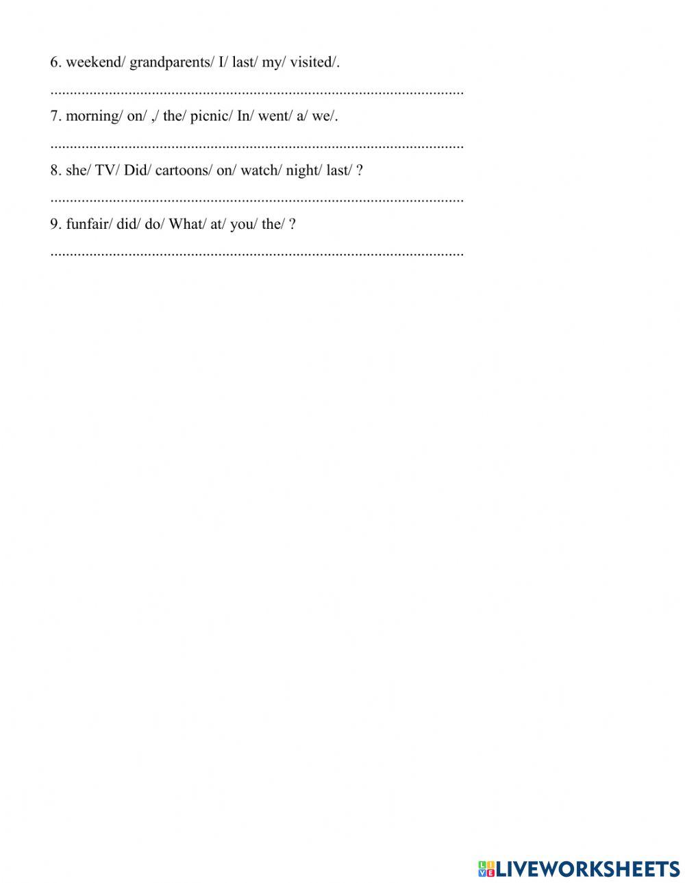 English 5. unit 4. did you go to the party?